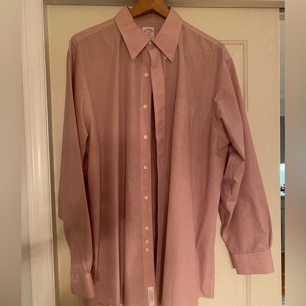 Awesome Brooks Brothers light red dress shirt - 17.5 34/35